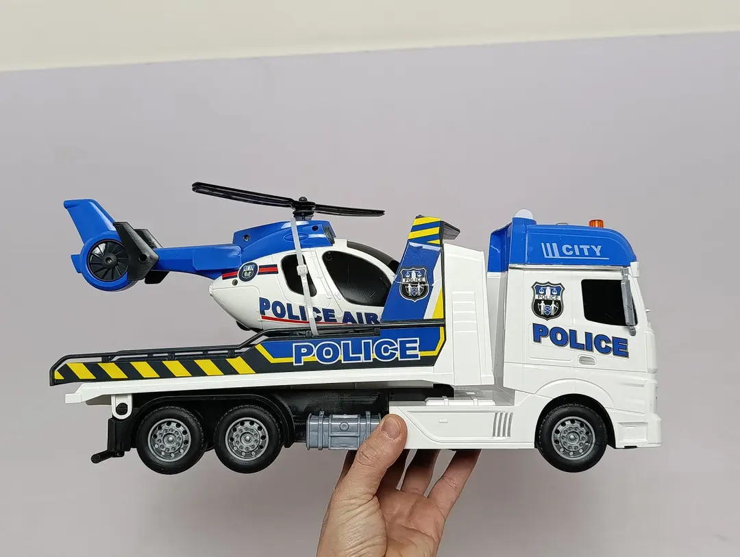 Politsiya evakuator mashinasi va vertolyot City Police, chiroqli va ovozli o'yinchoq to'plami — 12-rasm