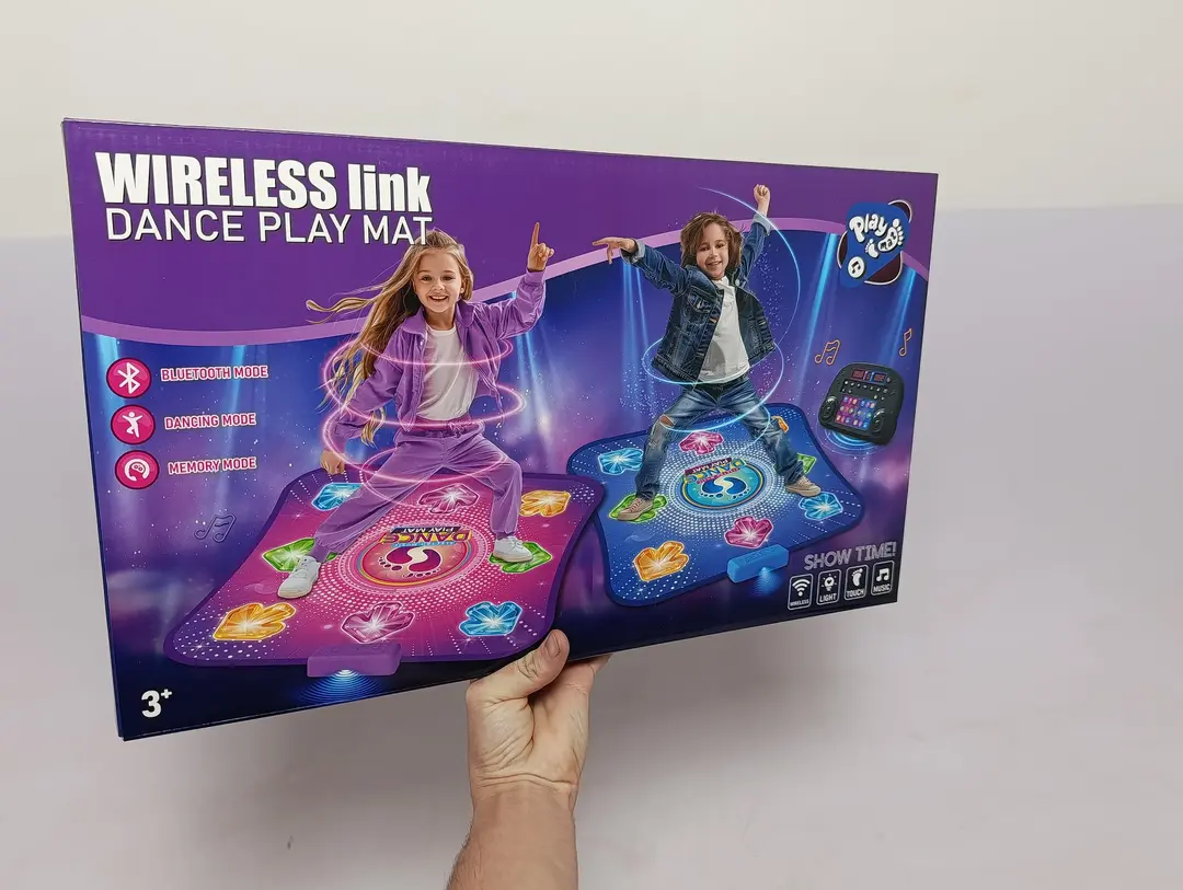 Interaktiv raqs gilamchasi Bluetooth bilan, 3 yoshli bolalar uchun rivojlantiruvchi o'yinchoq, Simsiz va sirpanmaydi