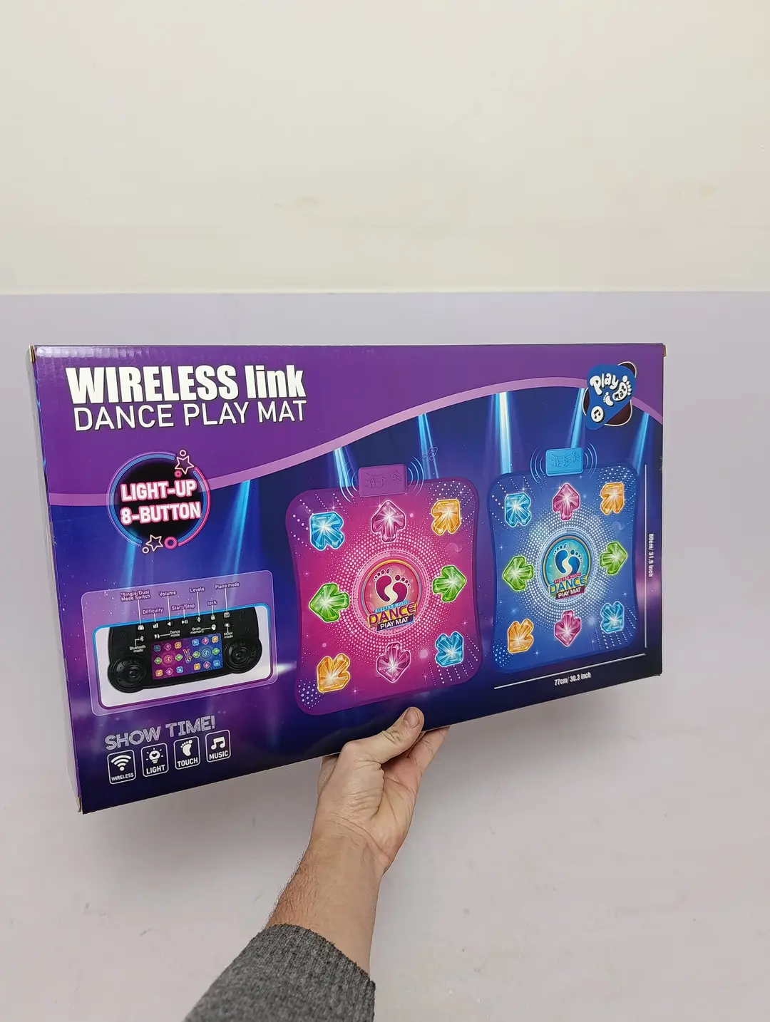 Interaktiv raqs gilamchasi Bluetooth bilan, 3 yoshli bolalar uchun rivojlantiruvchi o'yinchoq, Simsiz va sirpanmaydi — 2-rasm