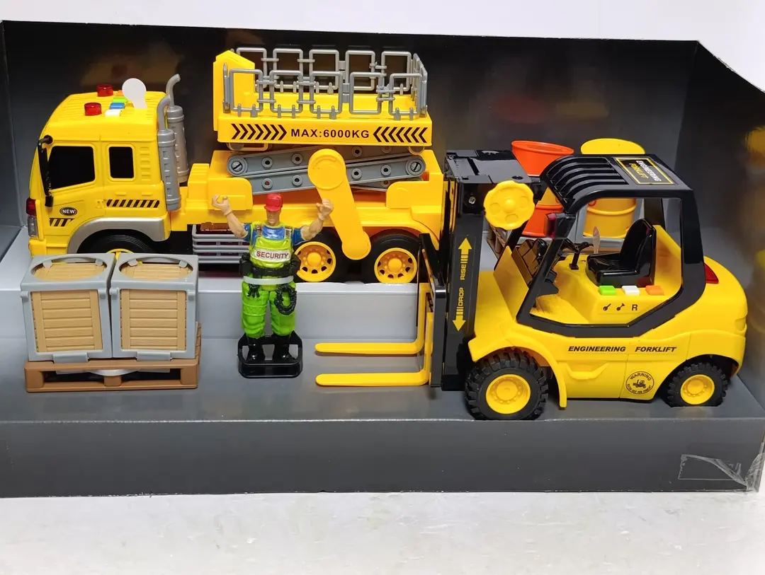 Wenyi Logistics o'yin to'plami vilkali yuk ko'targich va lift mashinalar bilan 1:16 — 4-rasm