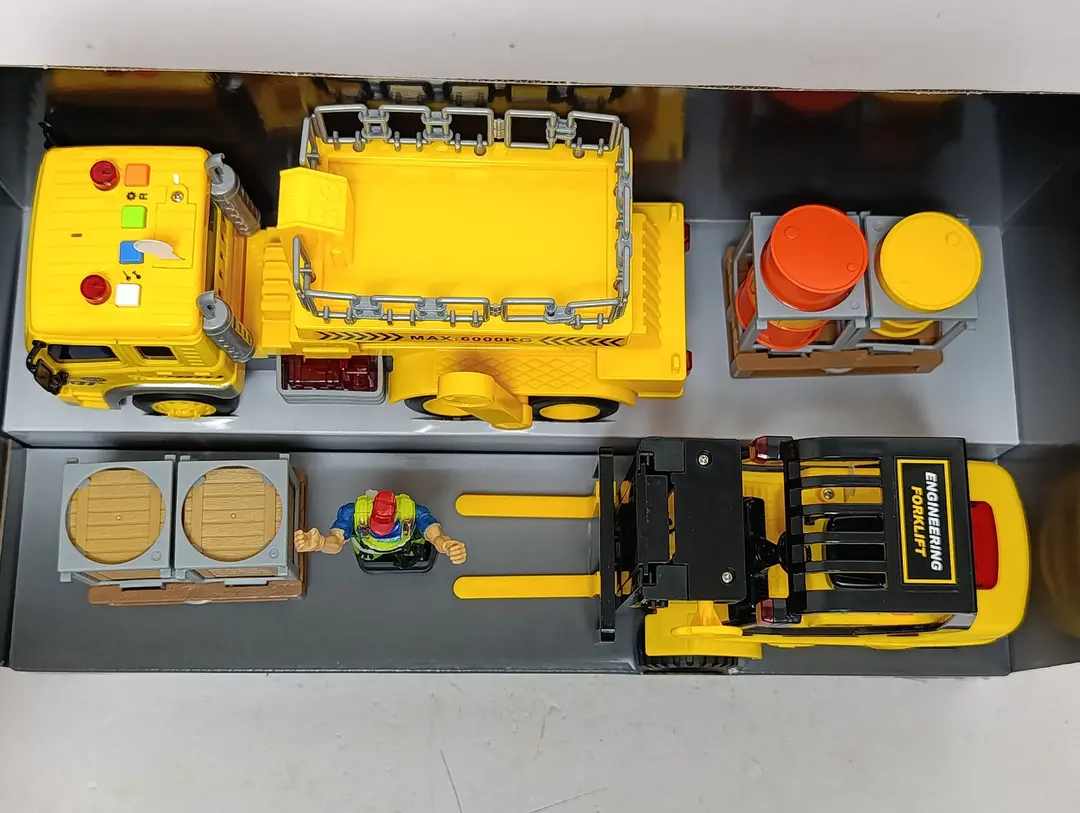 Wenyi Logistics o'yin to'plami vilkali yuk ko'targich va lift mashinalar bilan 1:16 — 6-rasm
