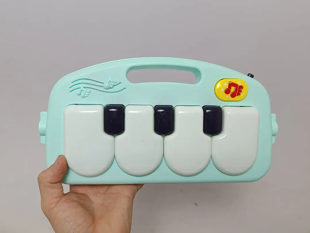 Chaqaloqlar uchun oyoq pianino gilamchasi, musiqali va chiroqli (Yashil) — 4-rasm