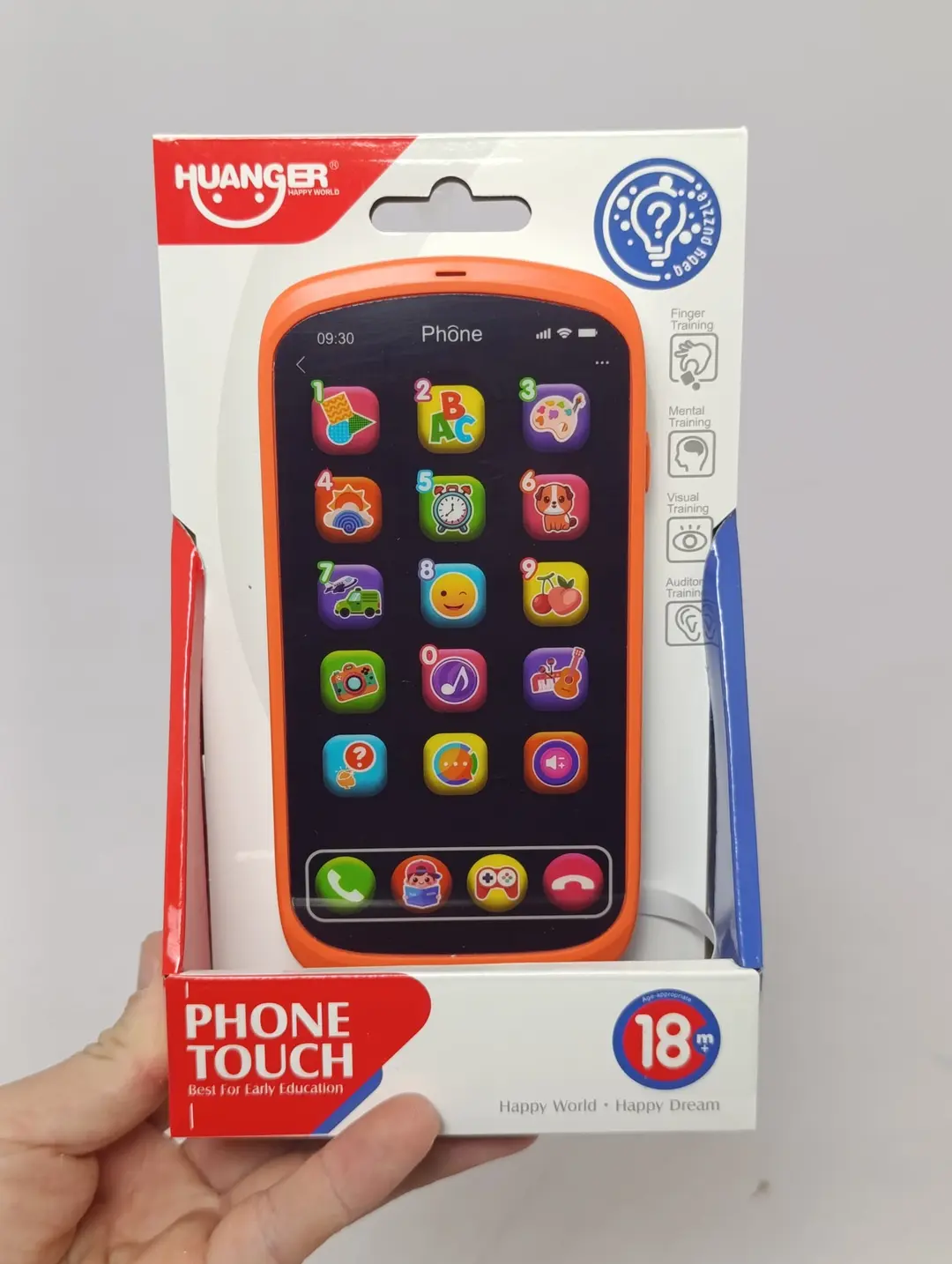 Bolalar uchun Huanger interaktiv o'rgatuvchi telefoni, o'yinli va ovozli — 5-rasm