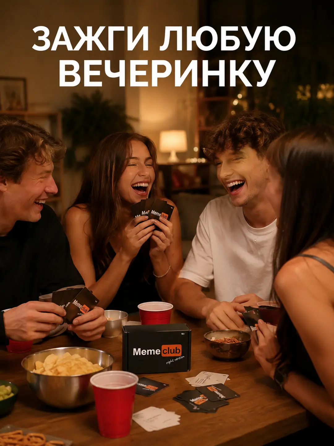 Meme club stol o'yini, Kechalar uchun memli kartochkalar, Kattalar va yoshlar uchun, Yumorni rivojlantirish — 4-rasm