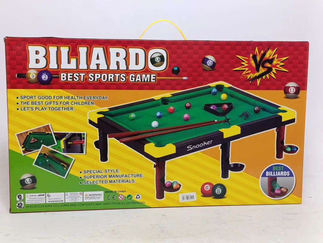 Bilyard o'yini to'plami flok qoplamali, bolalar stol o'yini to'plami
