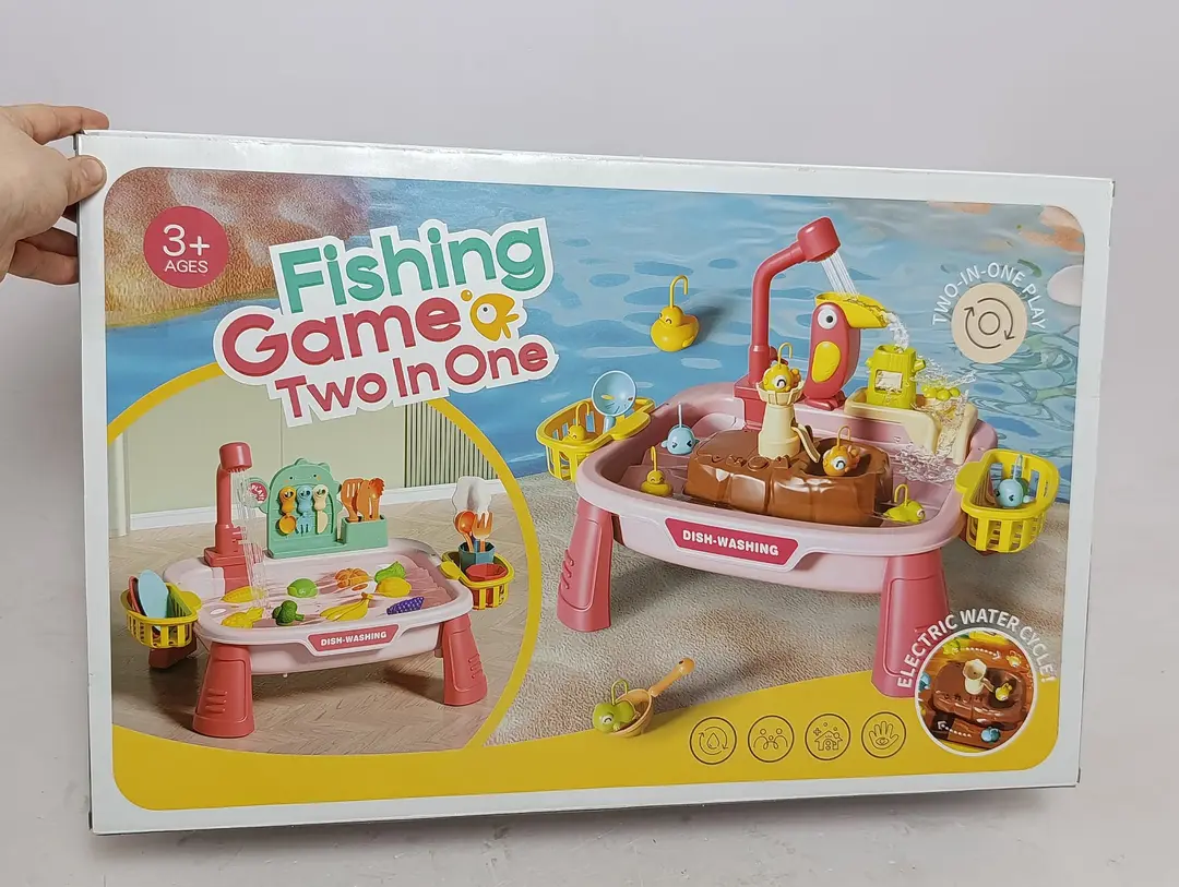 Elektr oshxona rakovinasi va baliq ovi Fishing Game, suv aylanishi bilan, sariq