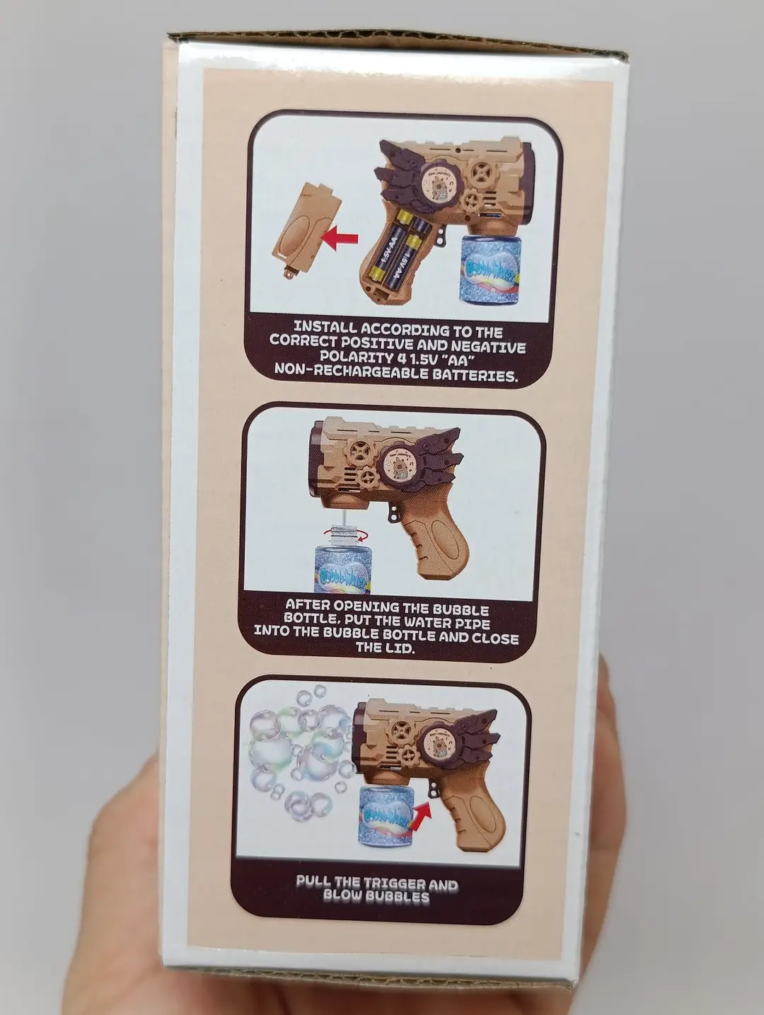 Kapibara sovun ko'piklari to'pponchasi, chiroqli va ovozli interaktiv generator — 3-rasm
