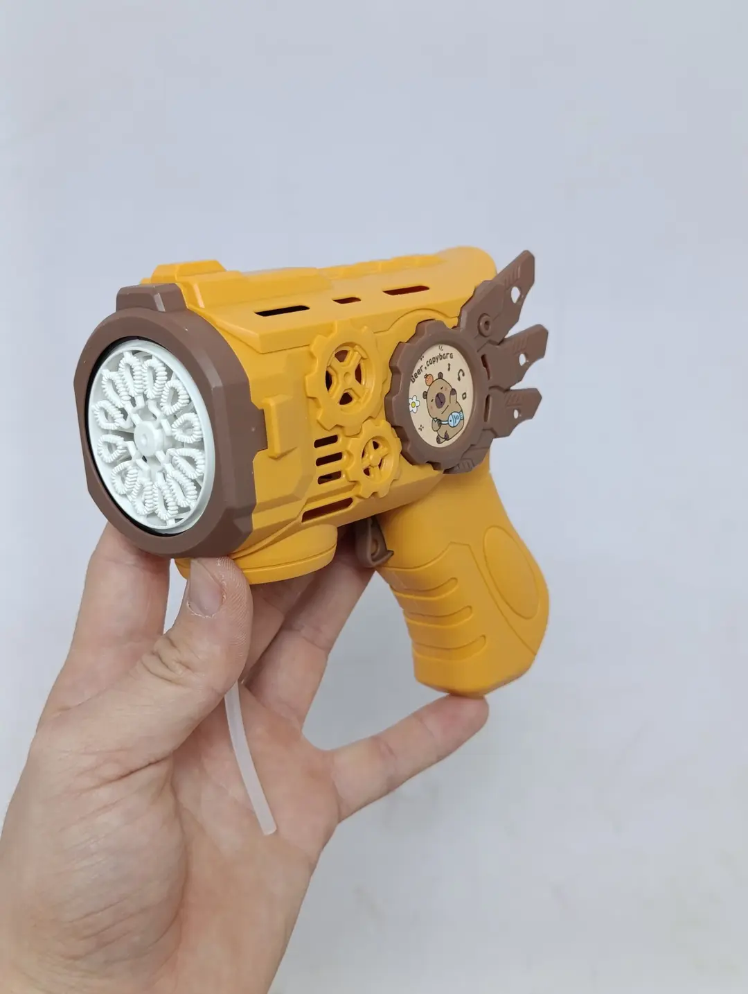 Kapibara sovun ko'piklari to'pponchasi, chiroqli va ovozli interaktiv generator — 5-rasm