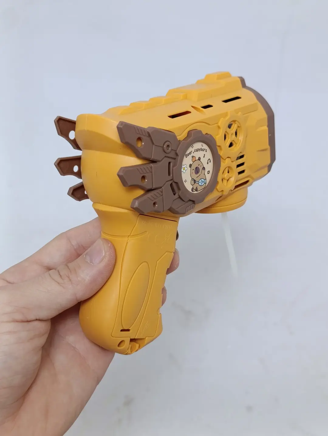 Kapibara sovun ko'piklari to'pponchasi, chiroqli va ovozli interaktiv generator — 6-rasm