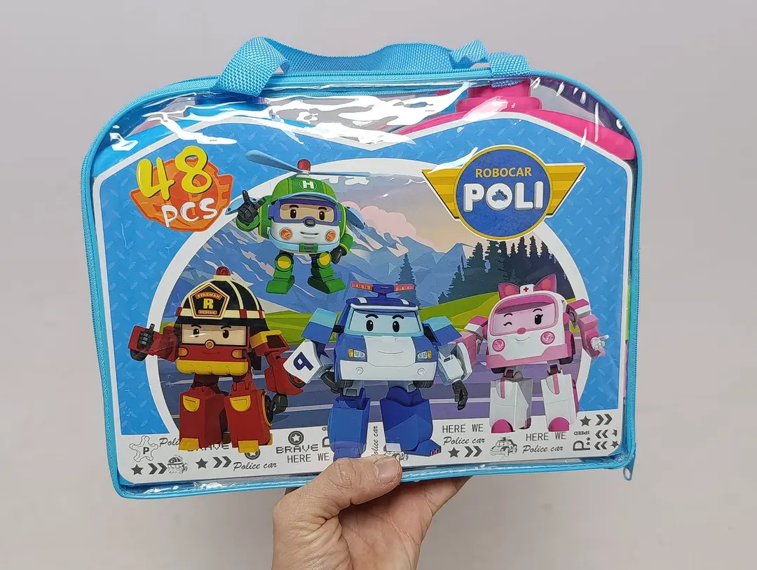 Robokar Poli konstruktori Qutqaruv bazasi, Raqamli 48 ta detal, 3 yoshdan bolalar uchun, Sumkada — 3-rasm