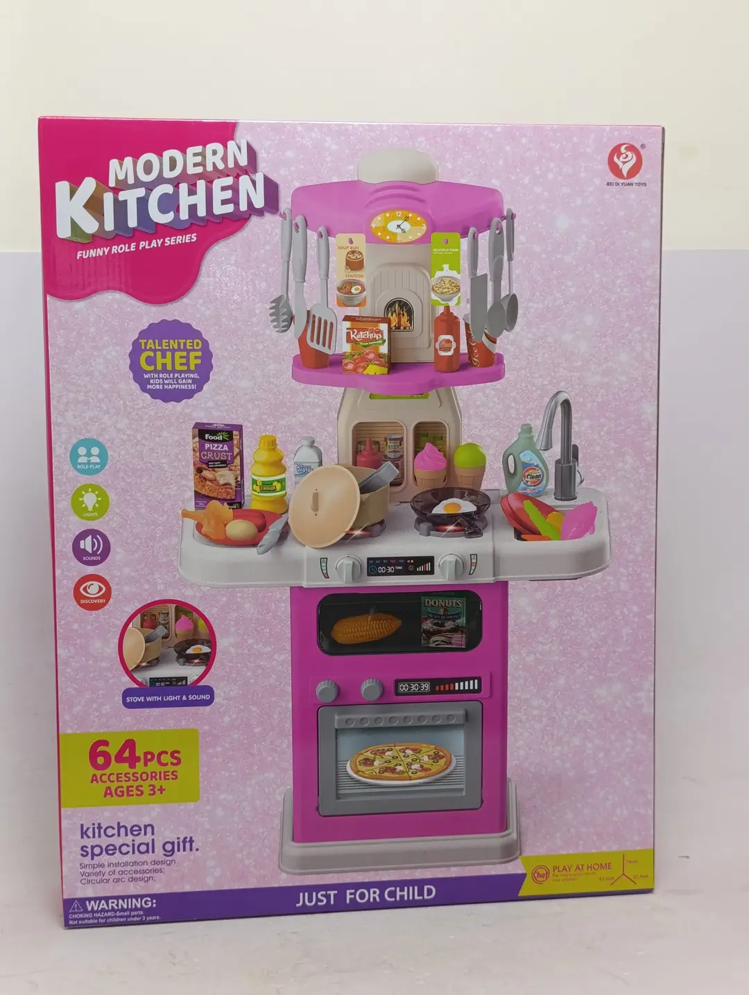 Bolalar interaktiv oshxonasi Modern Kitchen, 64 ta aksessuar, 3 yoshdan — 2-rasm