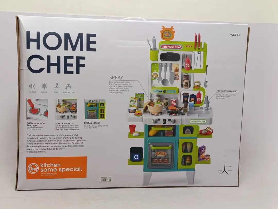 Home Chef bolalar o'yin oshxonasi, plita va duxovka bilan o'yinchoq to'plami — 2-rasm