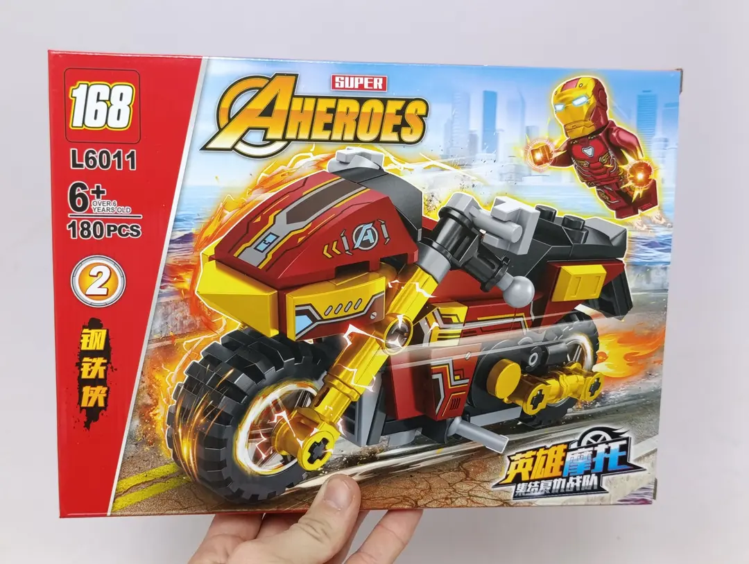 Superqahramonlar konstruktori Marvel qasoskorlari, Mototsikl, Lego mos keladi — 3-rasm