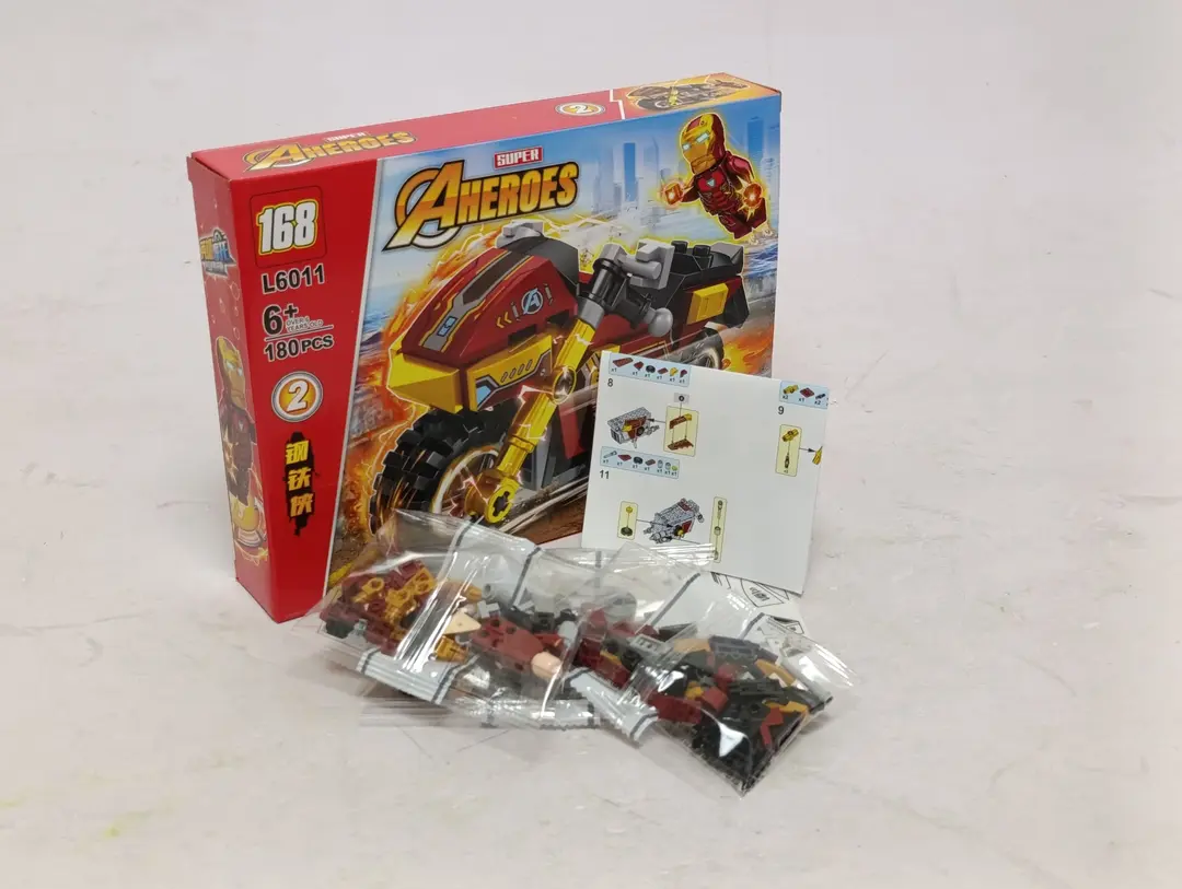 Superqahramonlar konstruktori Marvel qasoskorlari, Mototsikl, Lego mos keladi — 4-rasm