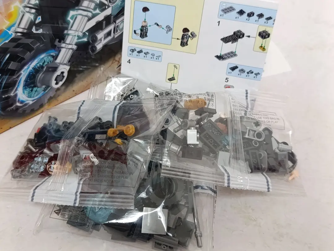 Superqahramonlar konstruktori Marvel qasoskorlari, Mototsikl, Lego mos keladi — 8-rasm