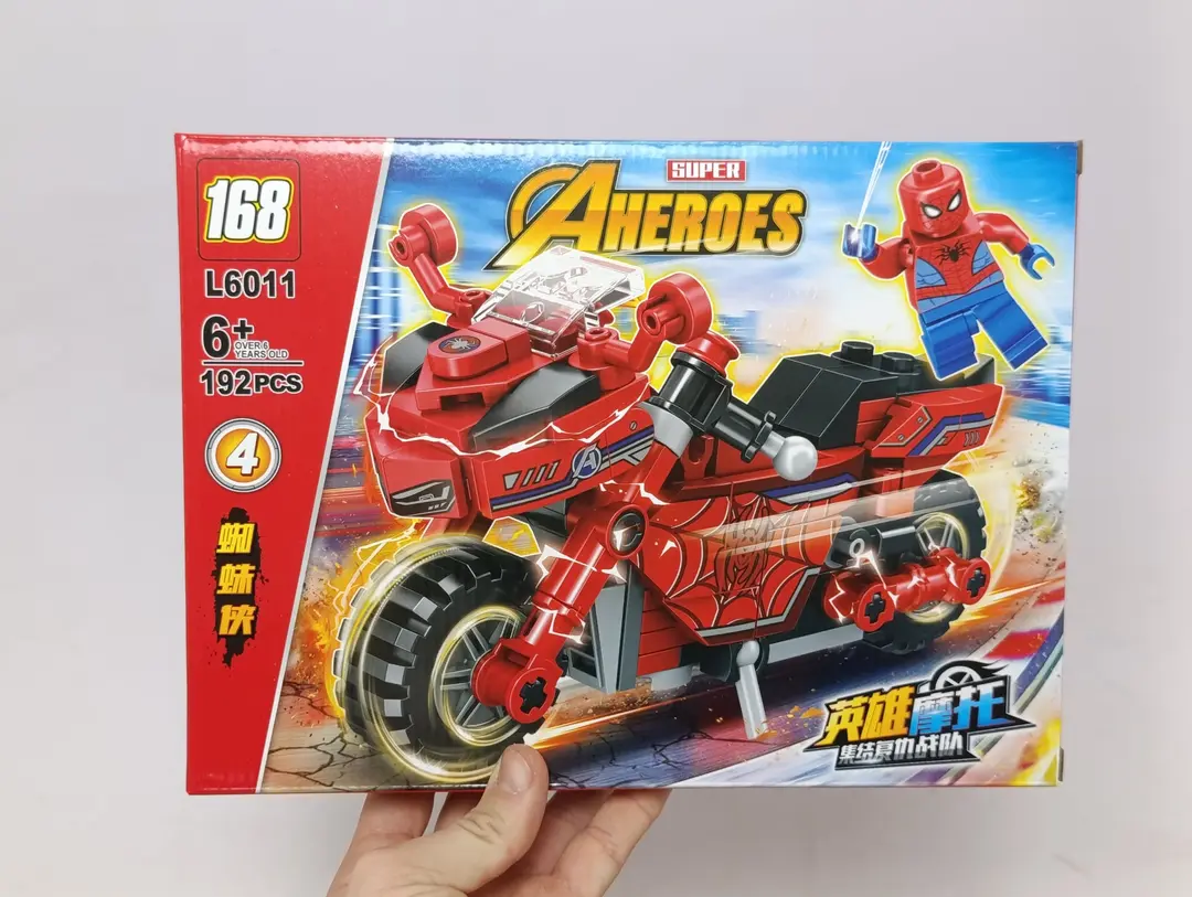 Superqahramonlar konstruktori Marvel qasoskorlari, Mototsikl, Lego mos keladi — 9-rasm