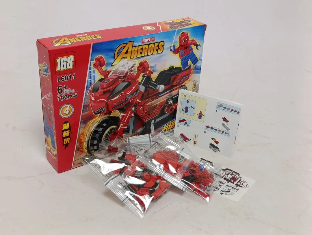 Superqahramonlar konstruktori Marvel qasoskorlari, Mototsikl, Lego mos keladi — 10-rasm