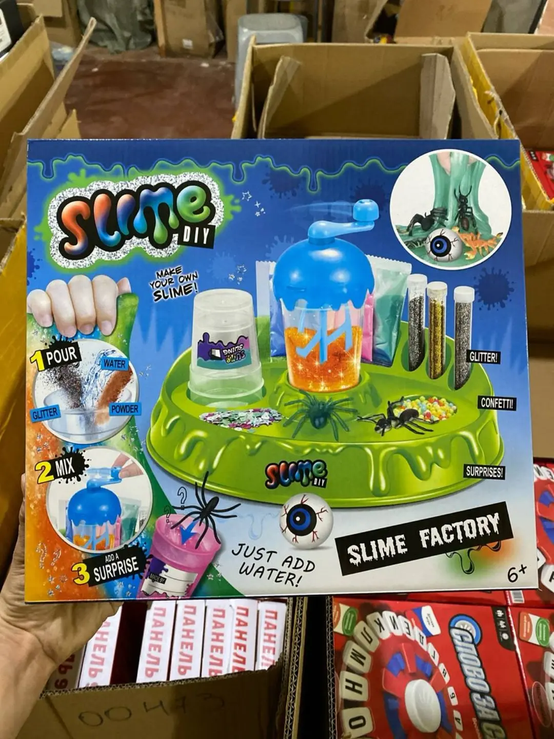 Slime Factory bolalar o'yinchoq to'plami, Mikserli slaym fabrikasi, 6 yoshdan katta bolalar uchun DIY to'plami