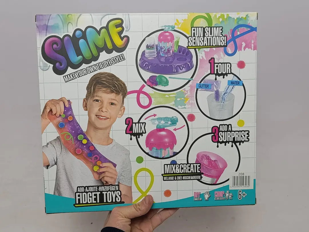 Slime Tie-Dye to'plami, Mikser va pigmentli studiya, Bolalar uchun rivojlantiruvchi antistress o'yinchoq — 2-rasm