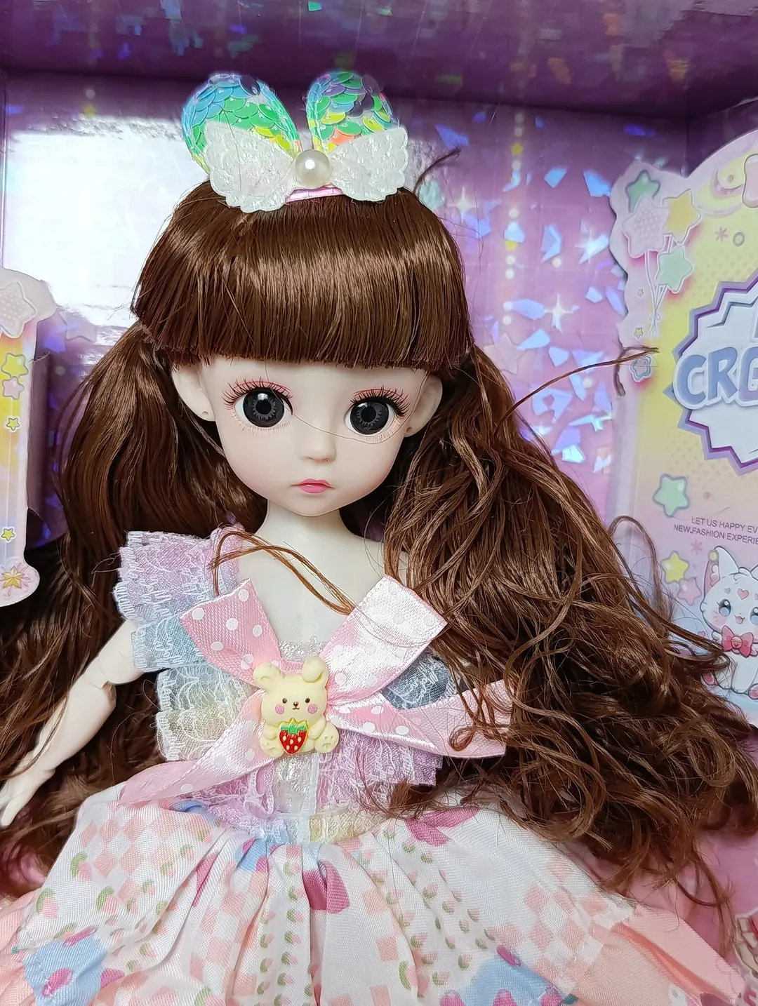 Qo'g'irchoq Konfetli malika Dream Princess, qizlar uchun jonli ko'zli o'yinchoq — 5-rasm