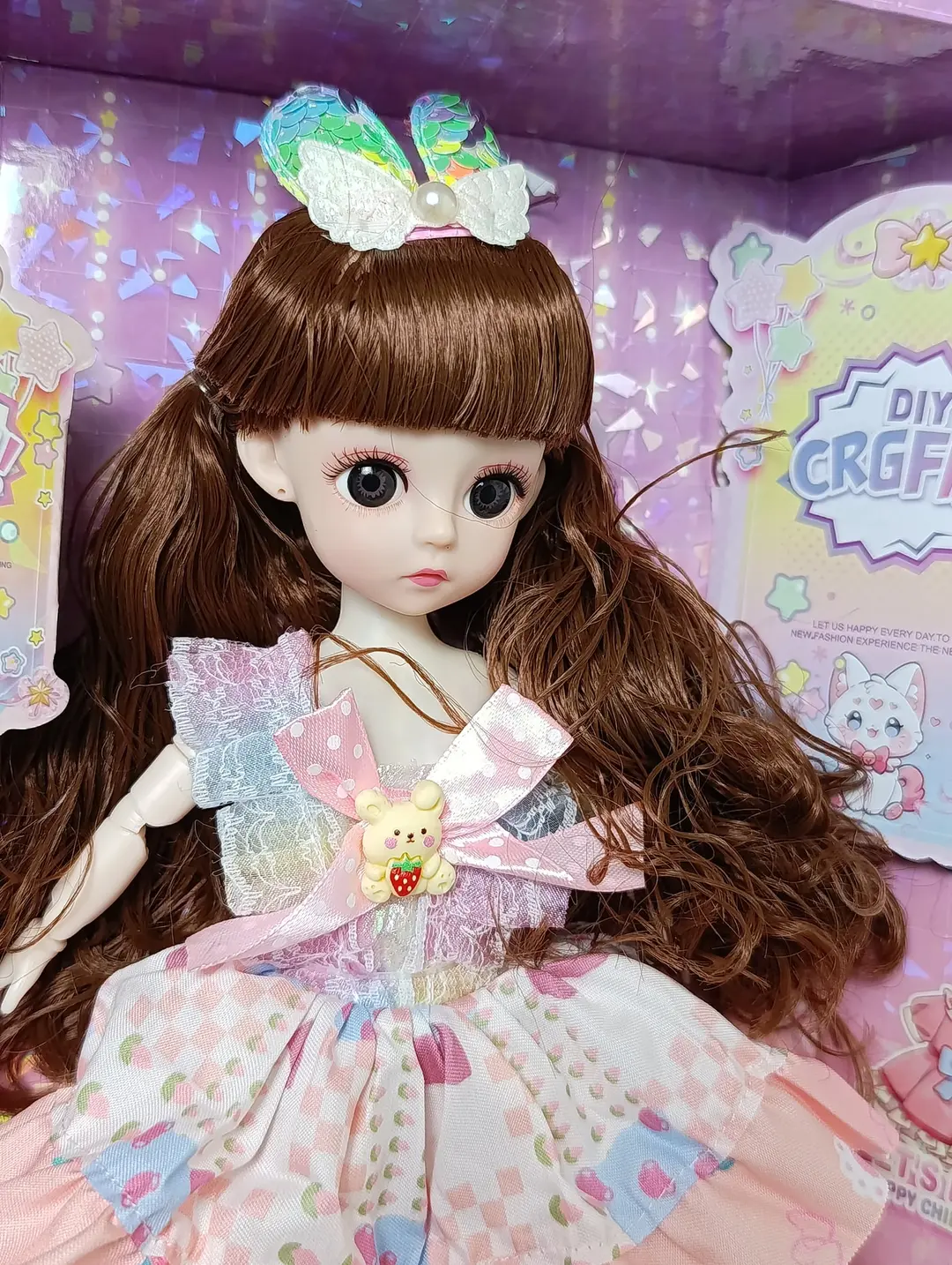 Qo'g'irchoq Konfetli malika Dream Princess, qizlar uchun jonli ko'zli o'yinchoq — 6-rasm