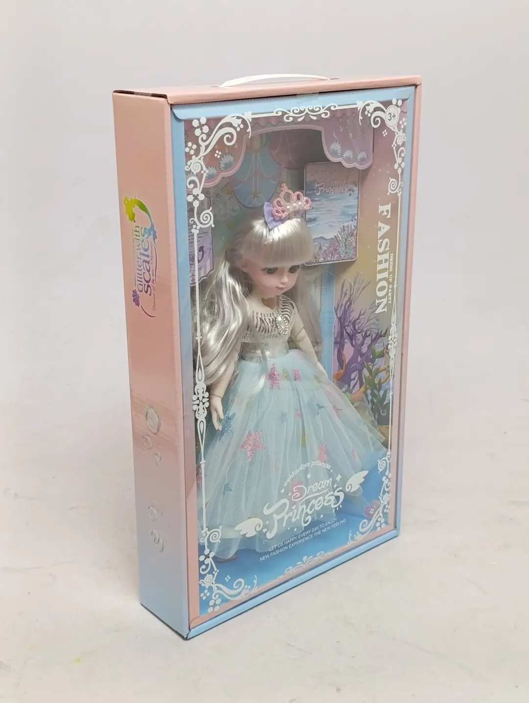 Dream Princess kelin ko'ylakli qo'g'irchog'i, chiroqli va musiqali interaktiv o'yinchoq