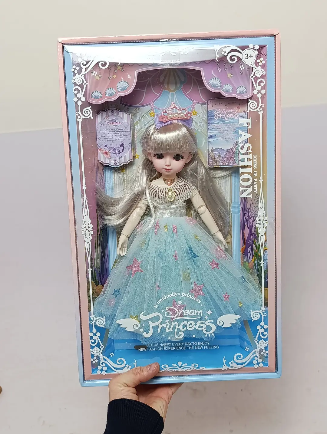 Dream Princess kelin ko'ylakli qo'g'irchog'i, chiroqli va musiqali interaktiv o'yinchoq — 2-rasm