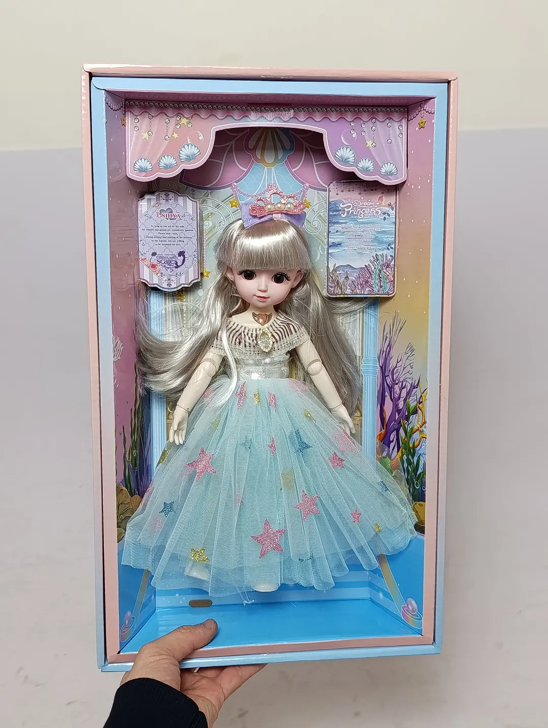 Dream Princess kelin ko'ylakli qo'g'irchog'i, chiroqli va musiqali interaktiv o'yinchoq — 3-rasm