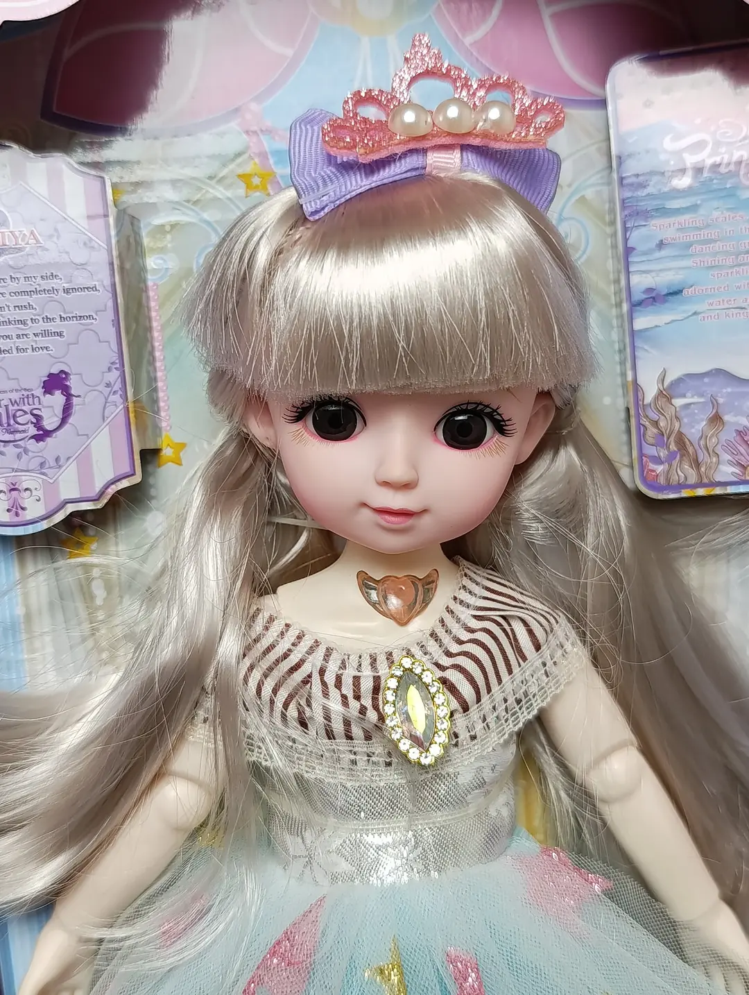 Dream Princess kelin ko'ylakli qo'g'irchog'i, chiroqli va musiqali interaktiv o'yinchoq — 4-rasm