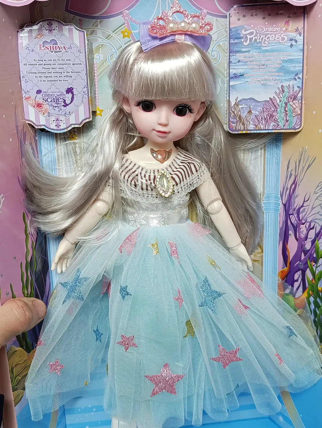 Dream Princess kelin ko'ylakli qo'g'irchog'i, chiroqli va musiqali interaktiv o'yinchoq — 5-rasm