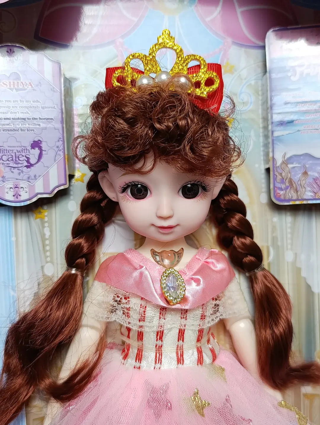 Dream Princess kelin ko'ylakli qo'g'irchog'i, chiroqli va musiqali interaktiv o'yinchoq — 9-rasm