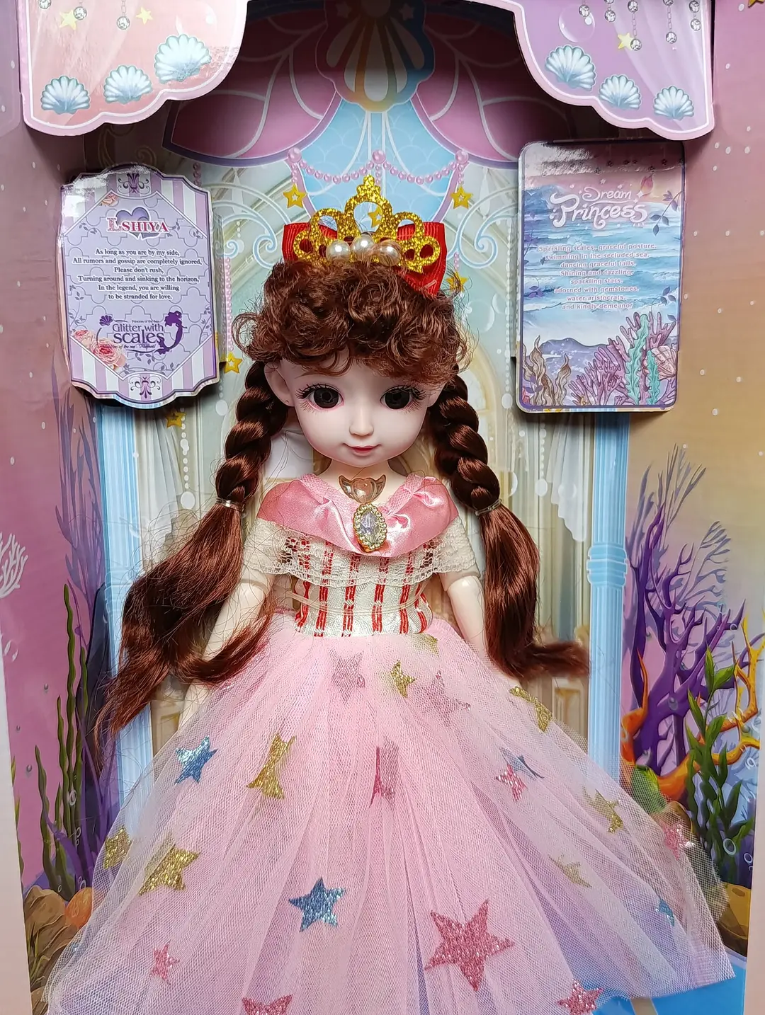 Dream Princess kelin ko'ylakli qo'g'irchog'i, chiroqli va musiqali interaktiv o'yinchoq — 10-rasm