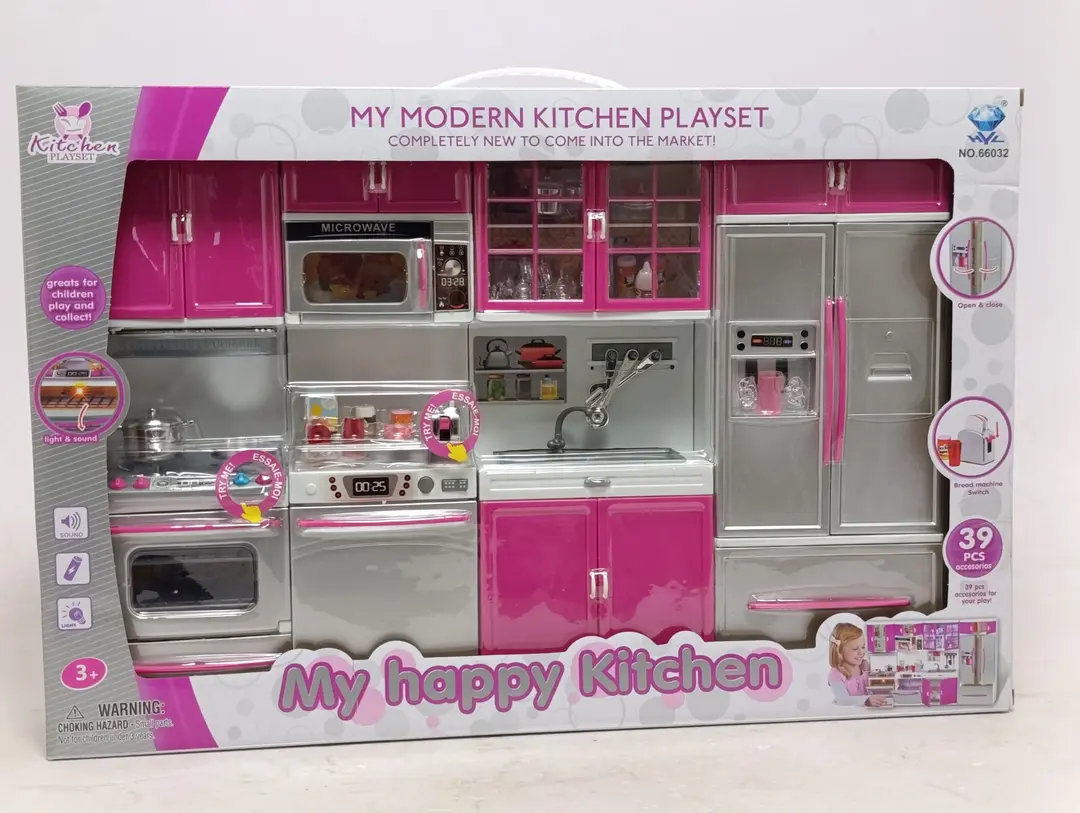 Interaktiv o'yinchoq oshxona My Happy Kitchen, chiroq va ovozli, 39 ta buyum — 2-rasm