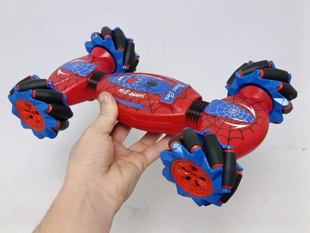 O'rgimchak odam tryuk ko'rsatuvchi pultli o'yinchoq mashinasi, drift va 360 — 7-rasm