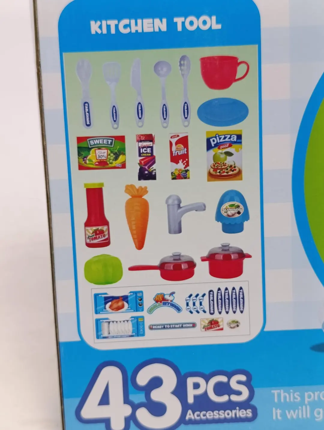 Bolalar interaktiv oshxonasi 3 tasi 1 da, Ovozli va chiroqli o'yinchoq to'plami, 3 yoshdan boshlab — 3-rasm
