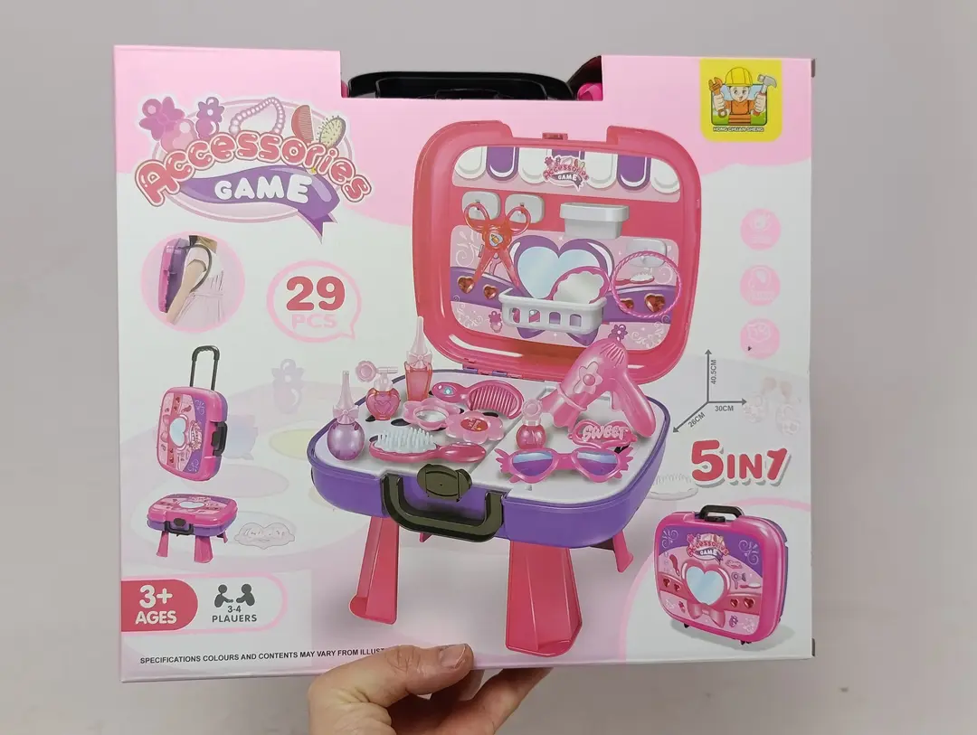 Qiz bolalar uchun taqinchoqlar jamlangan 5 tasi 1 da chamadon, Accessories Game, 29 qism — 2-rasm