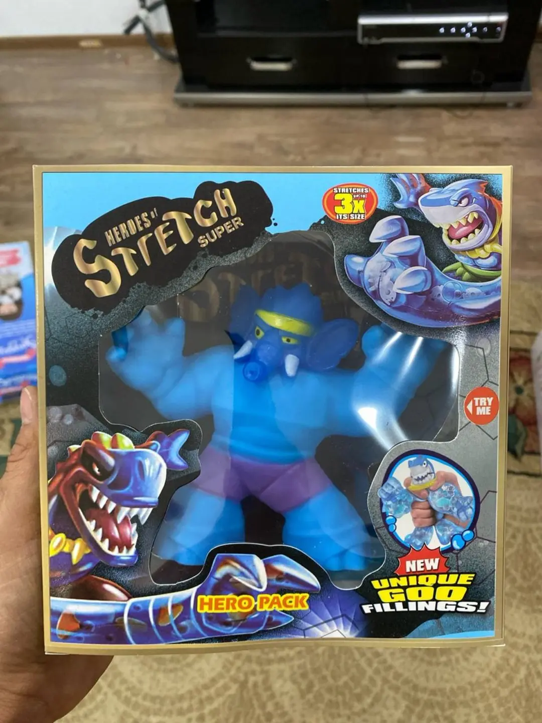 Cho'ziluvchan Heroes of Stretch Super figurasi, Antistress o'yinchoq, 4-12 yoshli bolalar uchun, Superqahramon monstr — 3-rasm