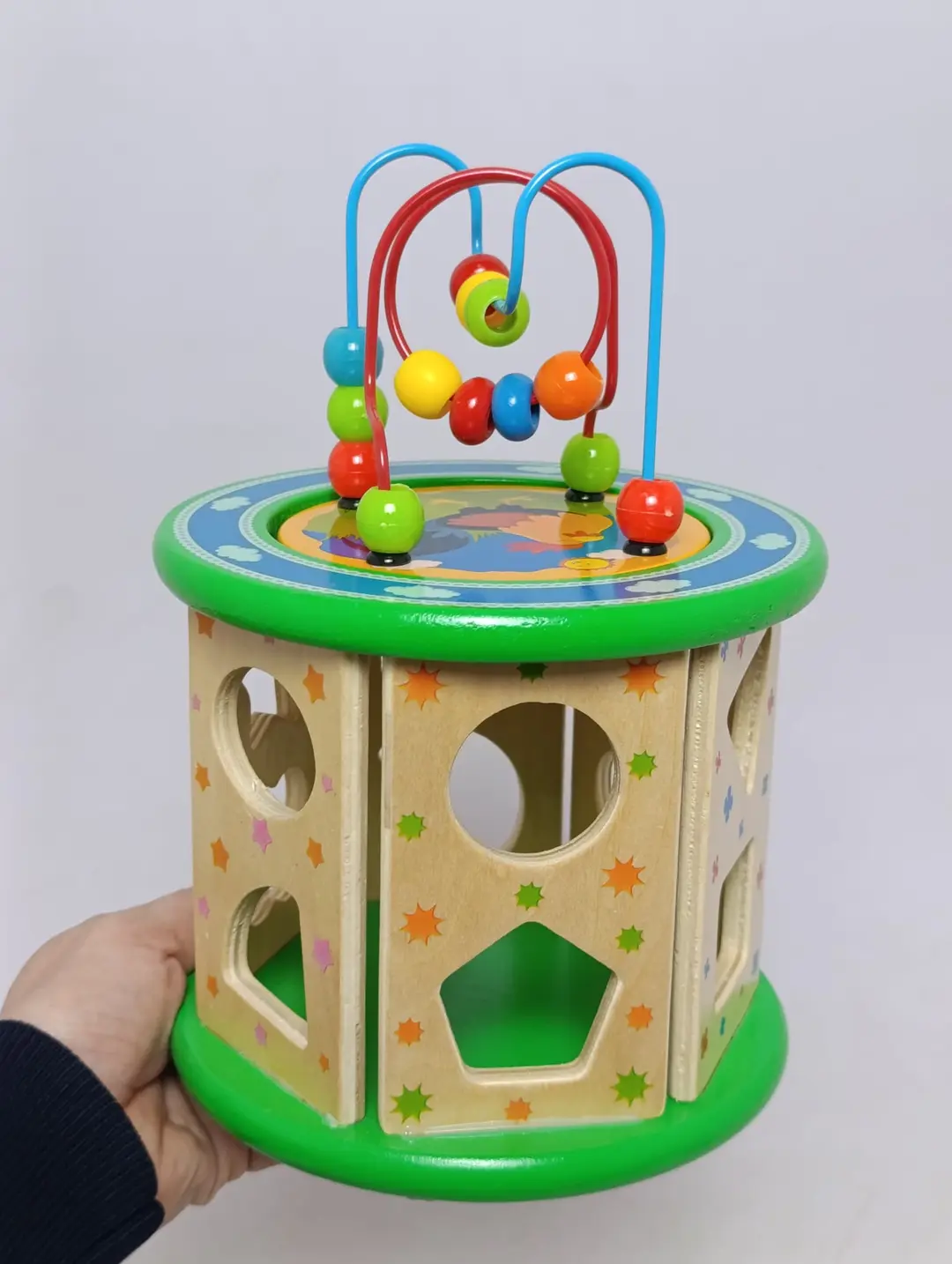 Geometrik shaklli rivojlantiruvchi labirint Wood Toys 5 tasi 1 da yog'ochli — 4-rasm