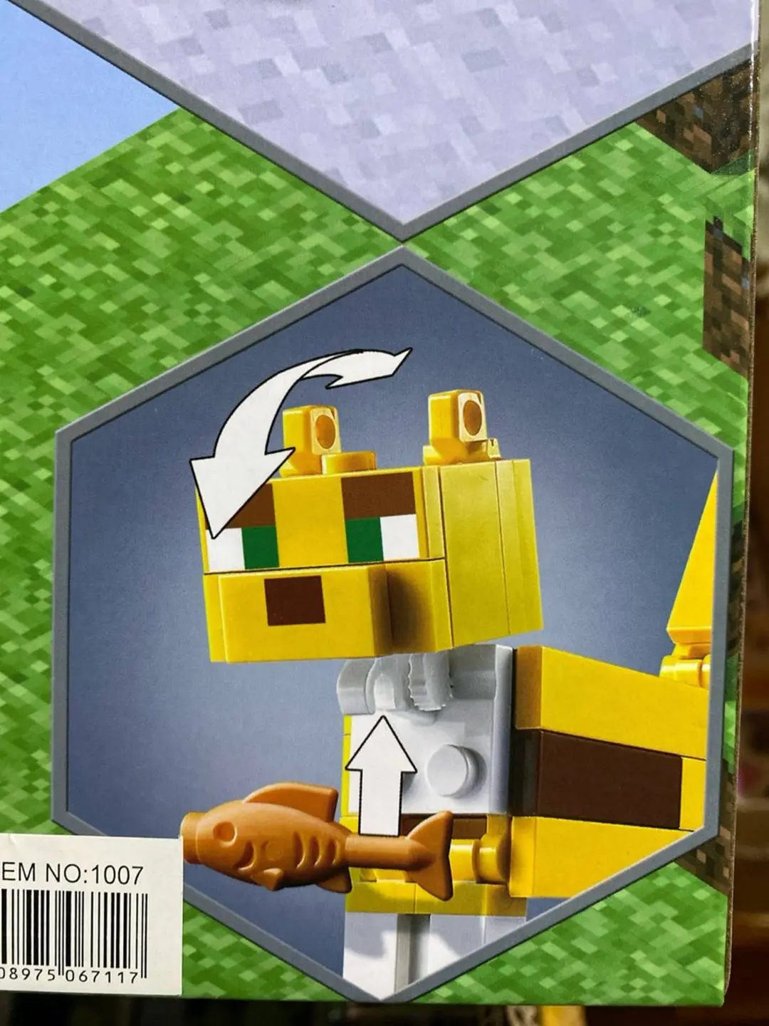 Rivojlantiruvchi Minecraft konstruktori Kriper va Otselot, 184 detal, 8 yoshli bolalar uchun, Harakatlanuvchi shakllar — 4-rasm