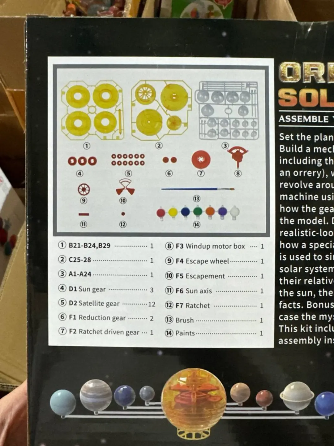 Konstruktor Tishli sayyoralar Orbiting Solar System mexanik ilmiy-ma'rifiy to'plam — 3-rasm