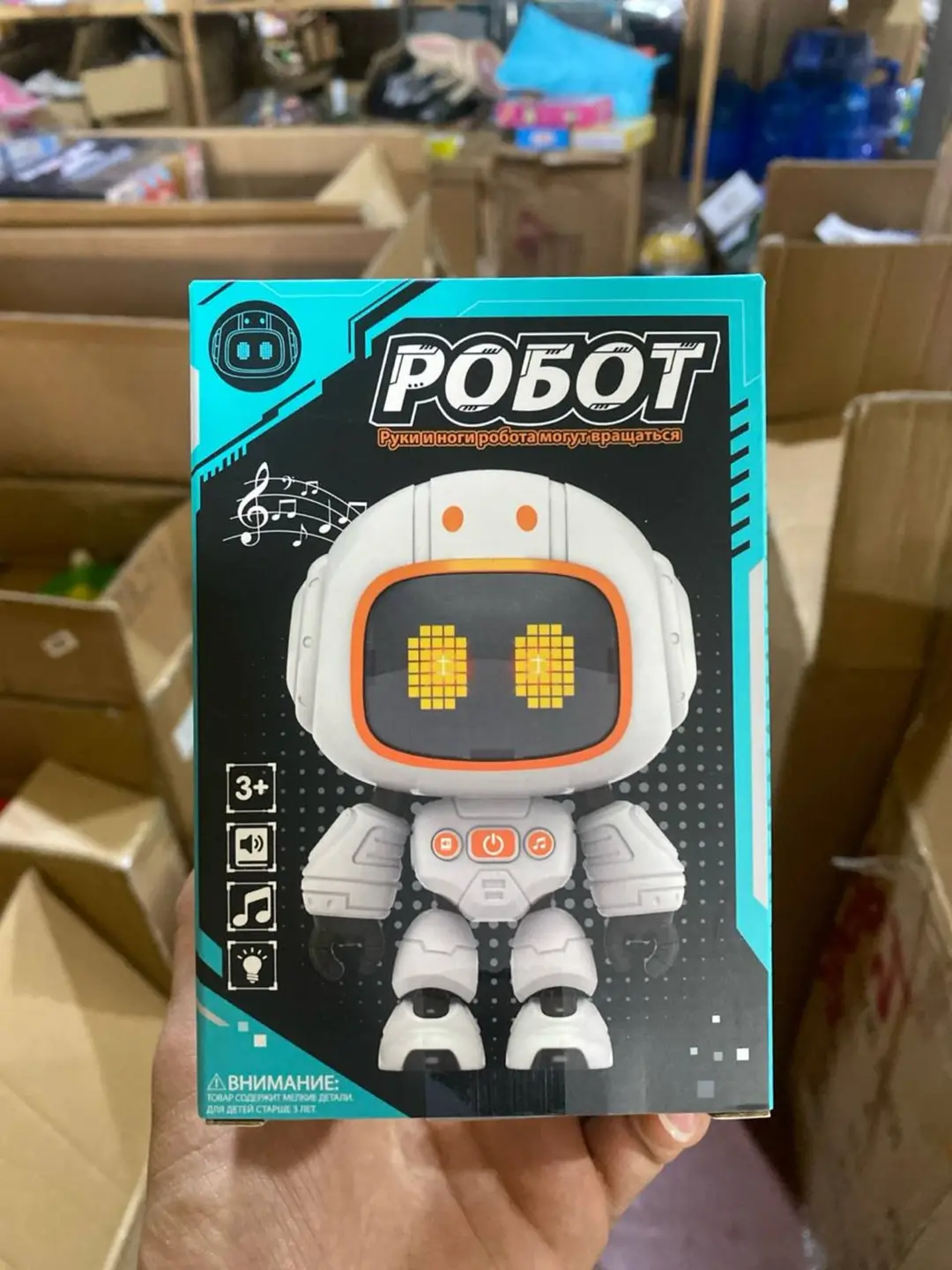 Interaktiv musiqiy Smart Friend roboti, Nurli va ovozli, 3 yoshli bolalar uchun, Rivojlantiruvchi o'yinchoq