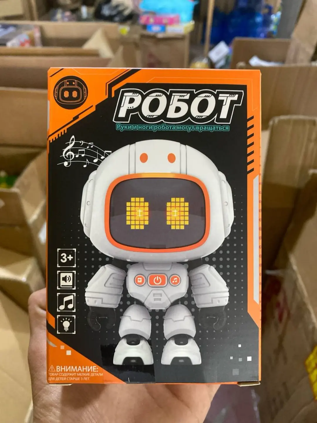 Interaktiv musiqiy Smart Friend roboti, Nurli va ovozli, 3 yoshli bolalar uchun, Rivojlantiruvchi o'yinchoq — 5-rasm