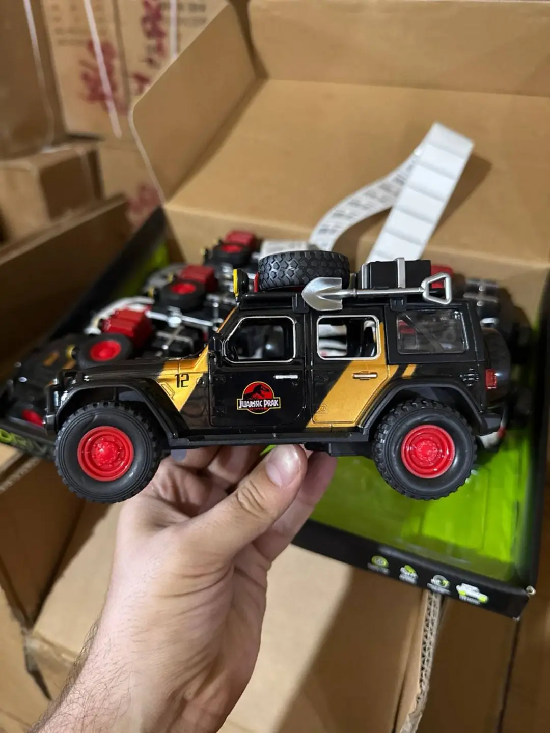 Jeep Wrangler mashinasi Yura davri bog'i, bolalar uchun kolleksiya jip yo'ltanlamas — 2-rasm