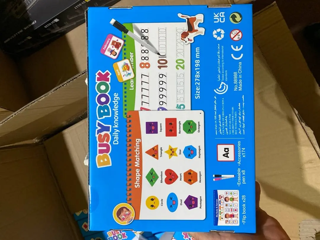 Busy Book rivojlantiruvchi kitob, Yoz-och va yopishqoq detallar, 3 yoshdan bolalar uchun, Montessori — 2-rasm