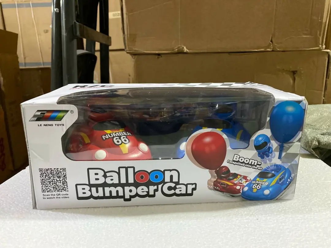 RC Balloon Bumper Car jangovar mashinalar to'plami, Bolalar uchun pultli interaktiv o'yinchoq, Chiroqli va musiqa