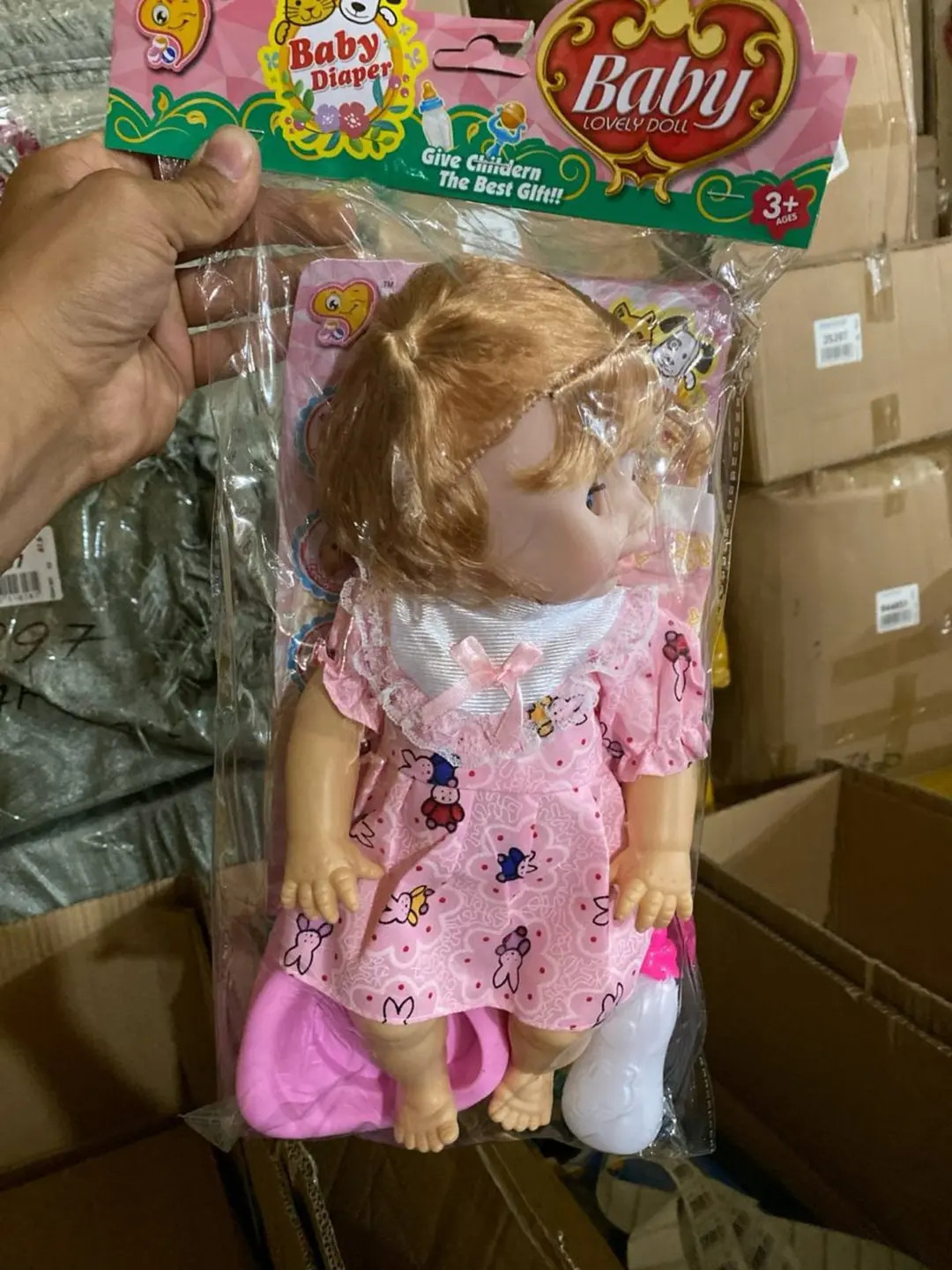 Qo'g'irchoq-pups Baby Lovely Doll, sochli va aksessuarli, qizlar uchun