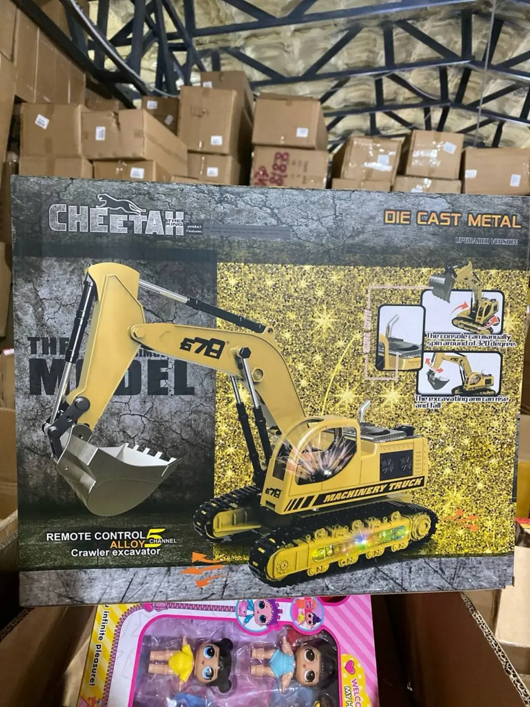 Masofadan boshqariladigan ekskavator 8070E, Metall kovsh, Bolalar uchun — 2-rasm