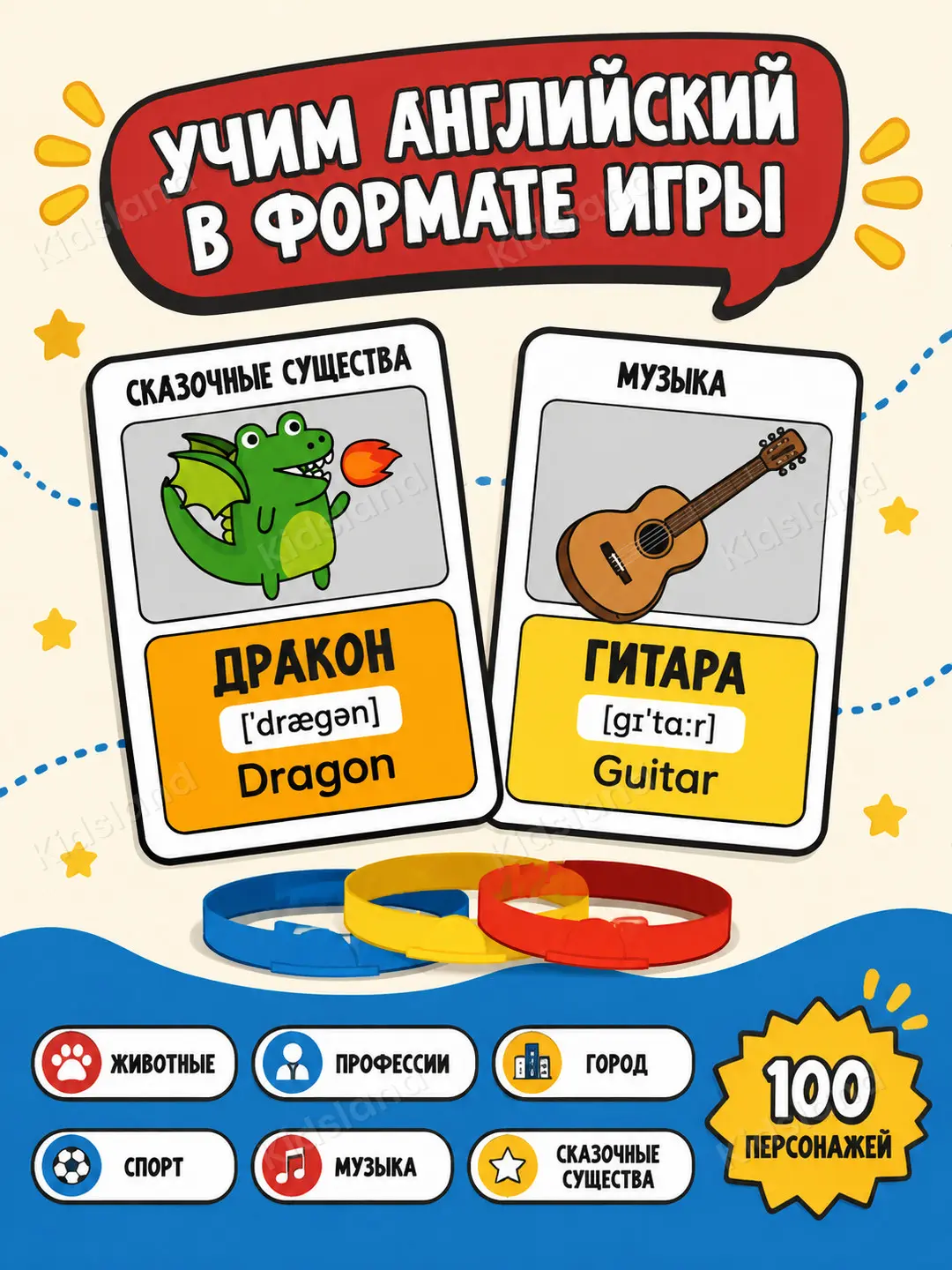 Kimman men stoli o'yini, Ingliz tilini o'rganish, 7 yoshdan bolalarga — 4-rasm