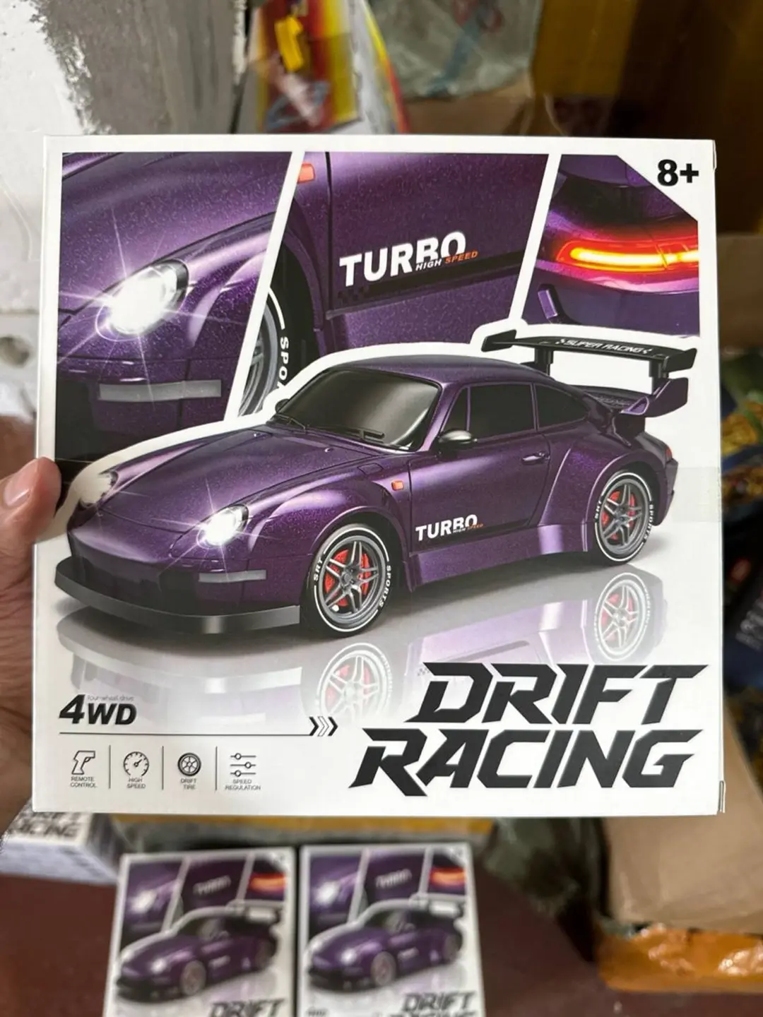 Masofaviy boshqariladigan drift mashina 4WD, 1:24 Porsche, g'ildirakli