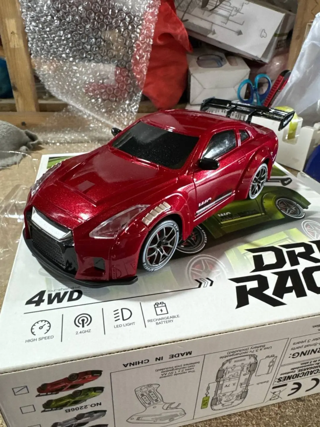 Masofaviy boshqariladigan drift mashina 4WD, 1:24 Porsche, g'ildirakli — 7-rasm